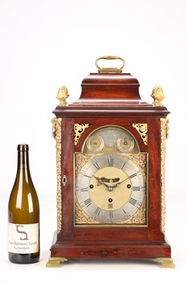 Lot 98 - WILLIAM CREAK, LONDON. A GEORGE III ORMOLU MOUNTED MAHOGANY QUARTER CHIMING BRACKET CLOCK
