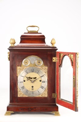Lot 98 - WILLIAM CREAK, LONDON. A GEORGE III ORMOLU MOUNTED MAHOGANY QUARTER CHIMING BRACKET CLOCK