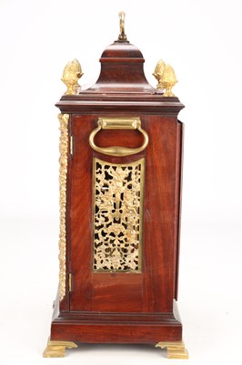 Lot 98 - WILLIAM CREAK, LONDON. A GEORGE III ORMOLU MOUNTED MAHOGANY QUARTER CHIMING BRACKET CLOCK