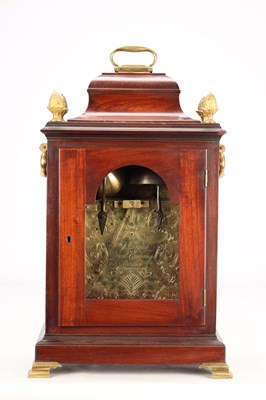 Lot 98 - WILLIAM CREAK, LONDON. A GEORGE III ORMOLU MOUNTED MAHOGANY QUARTER CHIMING BRACKET CLOCK