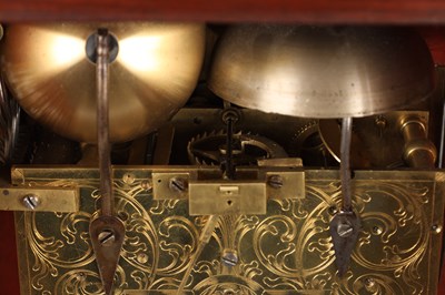 Lot 98 - WILLIAM CREAK, LONDON. A GEORGE III ORMOLU MOUNTED MAHOGANY QUARTER CHIMING BRACKET CLOCK