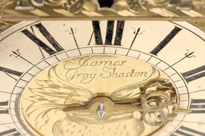Lot 122 - JAMES GRAY OF SHASTON (SHAFTESBURY) A RARE LATE 17TH CENTURY PROVINCIAL BRASS LANTERN CLOCK