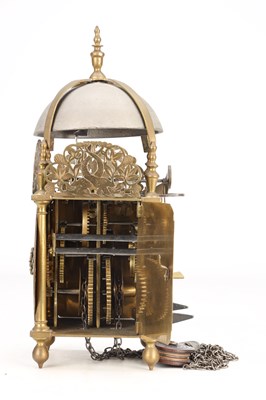 Lot 122 - JAMES GRAY OF SHASTON (SHAFTESBURY) A RARE LATE 17TH CENTURY PROVINCIAL BRASS LANTERN CLOCK