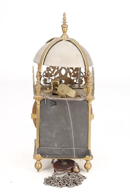 Lot 122 - JAMES GRAY OF SHASTON (SHAFTESBURY) A RARE LATE 17TH CENTURY PROVINCIAL BRASS LANTERN CLOCK