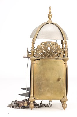 Lot 122 - JAMES GRAY OF SHASTON (SHAFTESBURY) A RARE LATE 17TH CENTURY PROVINCIAL BRASS LANTERN CLOCK