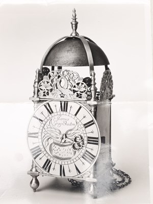 Lot 122 - JAMES GRAY OF SHASTON (SHAFTESBURY) A RARE LATE 17TH CENTURY PROVINCIAL BRASS LANTERN CLOCK