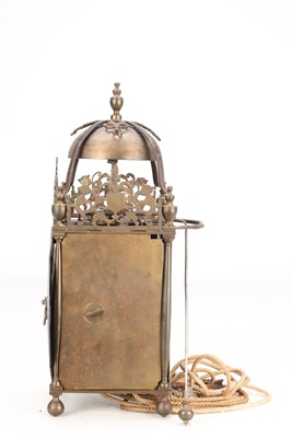 Lot 163 - EDWARD HEMINS, BICESTER A LATE 17TH CENTURY PROVINCIAL VERGE LANTERN CLOCK