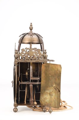 Lot 163 - EDWARD HEMINS, BICESTER A LATE 17TH CENTURY PROVINCIAL VERGE LANTERN CLOCK