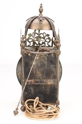 Lot 163 - EDWARD HEMINS, BICESTER A LATE 17TH CENTURY PROVINCIAL VERGE LANTERN CLOCK