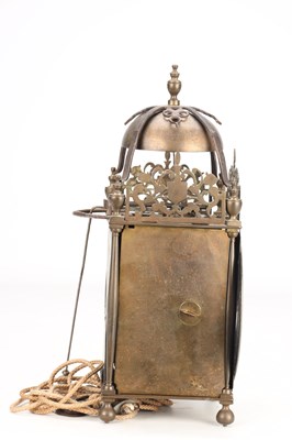 Lot 163 - EDWARD HEMINS, BICESTER A LATE 17TH CENTURY PROVINCIAL VERGE LANTERN CLOCK