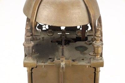 Lot 197 - WILLIAM MARTIN, BRISTOL A LATE 17TH CENTURY BRASS LANTERN CLOCK