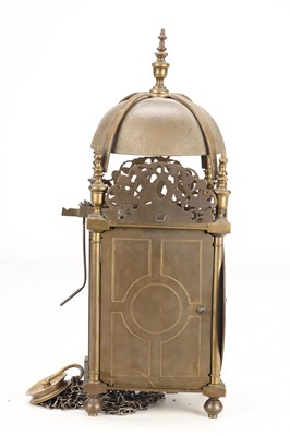 Lot 197 - WILLIAM MARTIN, BRISTOL A LATE 17TH CENTURY BRASS LANTERN CLOCK
