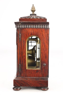 Lot 135 - CHRISTIE, LONDON A SMALL WILLIAM IV ROSEWOOD FUSEE MANTEL CLOCK
