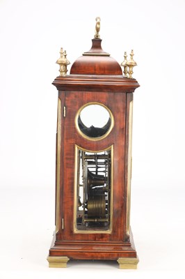Lot 144 - STEPHEN RIMBAULT, LONDON. A GEORGE III FRUITWOOD VENEERED VERGE BRACKET CLOCK