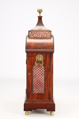 Lot 25 - RECORDON, LONDON. A GEORGE III FIGURED MAHOGANY QUARTER-CHIMING BRACKET CLOCK