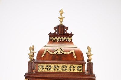 Lot 36 - WILLIAM VALE, LONDON. A GEORGE III ORMOLU MOUNTED MAHOGANY QUARTER CHIMING BRACKET CLOCK