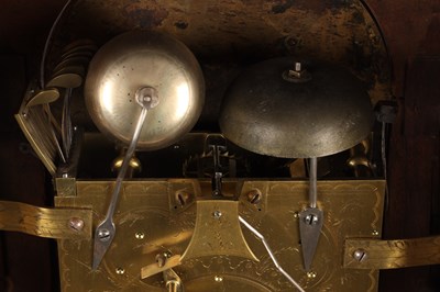 Lot 36 - WILLIAM VALE, LONDON. A GEORGE III ORMOLU MOUNTED MAHOGANY QUARTER CHIMING BRACKET CLOCK
