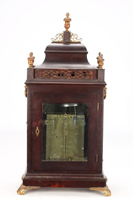 Lot 68 - BROCKBANKS, LONDON. A GEORGE III ORMOLU MOUNTED MAHOGANY VERGE BRACKET CLOCK