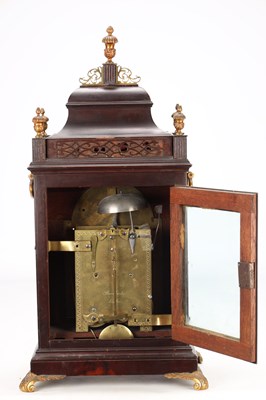 Lot 68 - BROCKBANKS, LONDON. A GEORGE III ORMOLU MOUNTED MAHOGANY VERGE BRACKET CLOCK