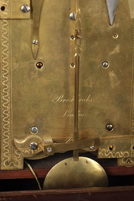 Lot 68 - BROCKBANKS, LONDON. A GEORGE III ORMOLU MOUNTED MAHOGANY VERGE BRACKET CLOCK