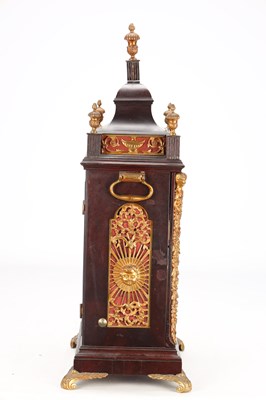 Lot 68 - BROCKBANKS, LONDON. A GEORGE III ORMOLU MOUNTED MAHOGANY VERGE BRACKET CLOCK