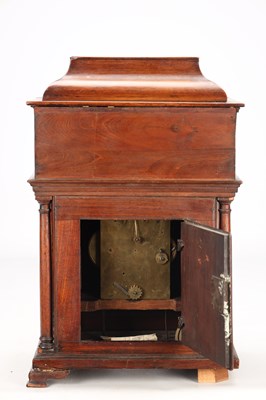 Lot 196 - THOMAS ATKINSON, ORMSKIRK. A GEORGE III MAHOGANY BRACKET CLOCK WITH MOONPHASE