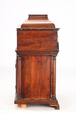 Lot 196 - THOMAS ATKINSON, ORMSKIRK. A GEORGE III MAHOGANY BRACKET CLOCK WITH MOONPHASE