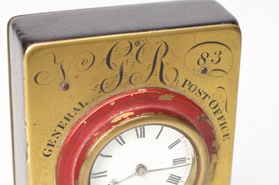 Lot 66 - GEORGE LITTLEWORT, LONDON. AN EXCEPTIONALLY RARE EARLY 19TH CENTURY GENERAL POST OFFICE MAIL GUARD'S TRAVELLING CLOCK