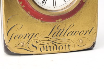 Lot 66 - GEORGE LITTLEWORT, LONDON. AN EXCEPTIONALLY RARE EARLY 19TH CENTURY GENERAL POST OFFICE MAIL GUARD'S TRAVELLING CLOCK