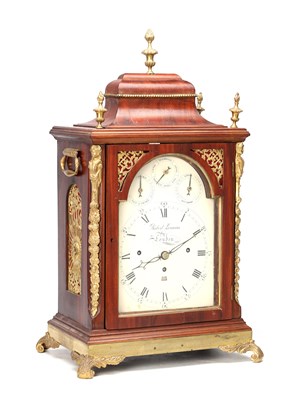 Lot 71 - ROBERT LEUMAS, LONDON A FINE GEORGE III ORMOLU-MOUNTED MAHOGANY SIX-TUNE MUSICAL AND QUARTER STRIKING CLOCK WITH VERGE ESCAPEMENT