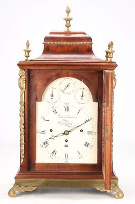 Lot 71 - ROBERT LEUMAS, LONDON. A GEORGE III ORMOLU MOUNTED MAHOGANY MUSICAL BRACKET CLOCK