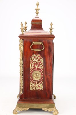 Lot 71 - ROBERT LEUMAS, LONDON. A GEORGE III ORMOLU MOUNTED MAHOGANY MUSICAL BRACKET CLOCK