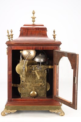 Lot 71 - ROBERT LEUMAS, LONDON. A GEORGE III ORMOLU MOUNTED MAHOGANY MUSICAL BRACKET CLOCK