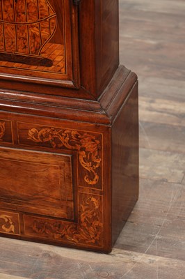 Lot 56 - JOSEPH WINDMILLS, LONDON. A WILLIAM AND MARY WALNUT AND MARQUETRY LONGCASE CLOCK
