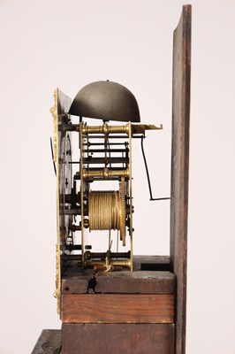 Lot 56 - JOSEPH WINDMILLS, LONDON. A WILLIAM AND MARY WALNUT AND MARQUETRY LONGCASE CLOCK