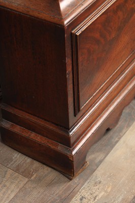 Lot 141 - T. J. UPJOHN, LONDON. A GEORGE III FIGURED MAHOGANY REGULATOR LONGCASE CLOCK