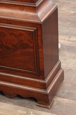 Lot 141 - T. J. UPJOHN, LONDON. A GEORGE III FIGURED MAHOGANY REGULATOR LONGCASE CLOCK