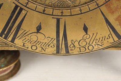 Lot 7 - WINDMILLS AND ELKINS, LONDON. A LATE 17TH CENTURY VERGE LANTERN CLOCK