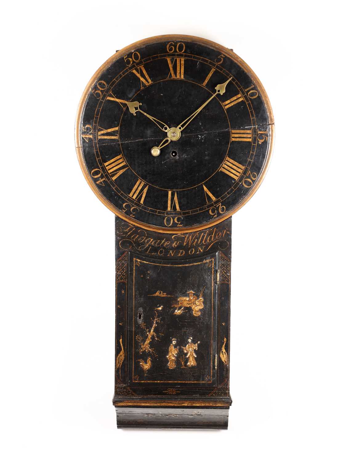 Lot 113 - FLADGATE AND WILLDER, LONDON. A GEORGE III CHINOISERIE TAVERN CLOCK
