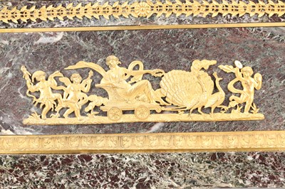 Lot 64 - A LARGE 19TH CENTURY FRENCH PATINATED AND GILT BRONZE AND MARBLE FIGURAL MANTEL CLOCK