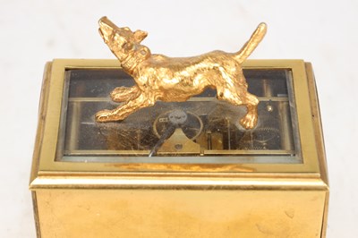 Lot 45 - MOSER, PARIS. AN UNUSUAL LATE 19TH CENTURY FRENCH SQUARE-CASED STRIKING CARRIAGE CLOCK WITH CHAFF-CUTTER ESCAPEMENT