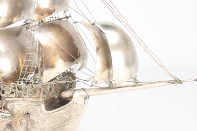Lot A CIRCA 1890 PORTUGUESE SILVER GALLEON