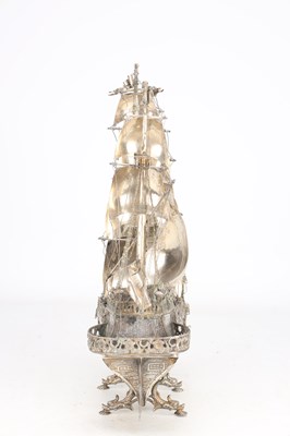 Lot A CIRCA 1890 PORTUGUESE SILVER GALLEON