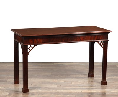Lot A GEORGE III MAHOGANY CHIPPENDALE STYLE CONSOLE TABLE