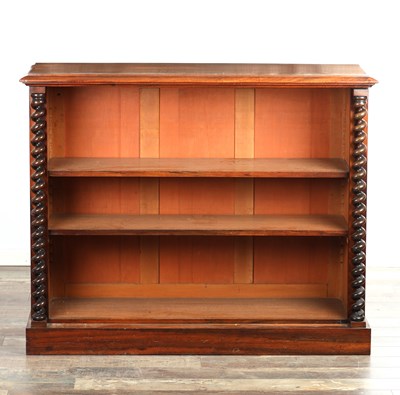 Lot A LATE REGENCY GONCALO ALVES OPEN BOOKCASE