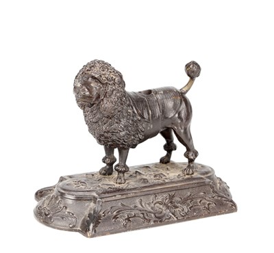 Lot A LATE 19TH CENTURY AUSTRIAN BRONZE CIGAR CUTTER MODELLED AS A POODLE