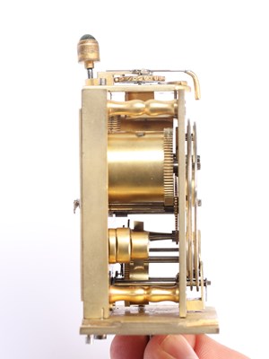 Lot 37 - A LARGE AND FINE ART DECO SILVER AND GUILLOCHE ENAMEL GRAND SONNERIE MINUTE REPEATING CARRIAGE CLOCK