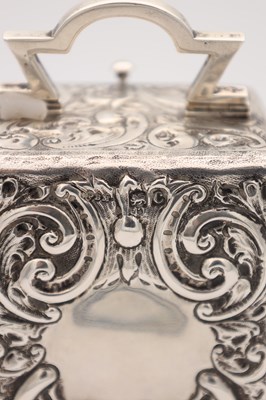 Lot 1 - DROCOURT, PARIS. A LARGE LATE 19TH CENTURY SILVER-CASED REPEATING CARRIAGE CLOCK