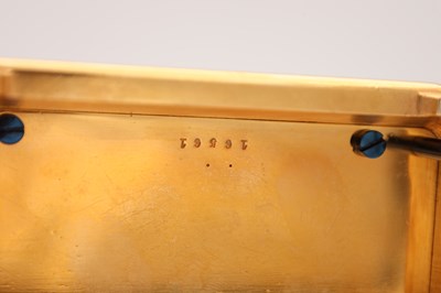 Lot 131 - DROCOURT, PARIS. A FINE GIANT GILT ENGRAVED GORGE CASED REPEATING CARRIAGE CLOCK