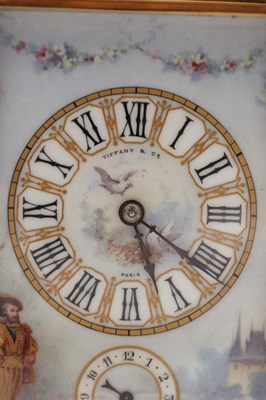 Lot 206 - TIFFANY & CO, PARIS. A LATE 19TH CENTURY FRENCH PORCELAIN PANELLED REPEATING CARRIAGE CLOCK